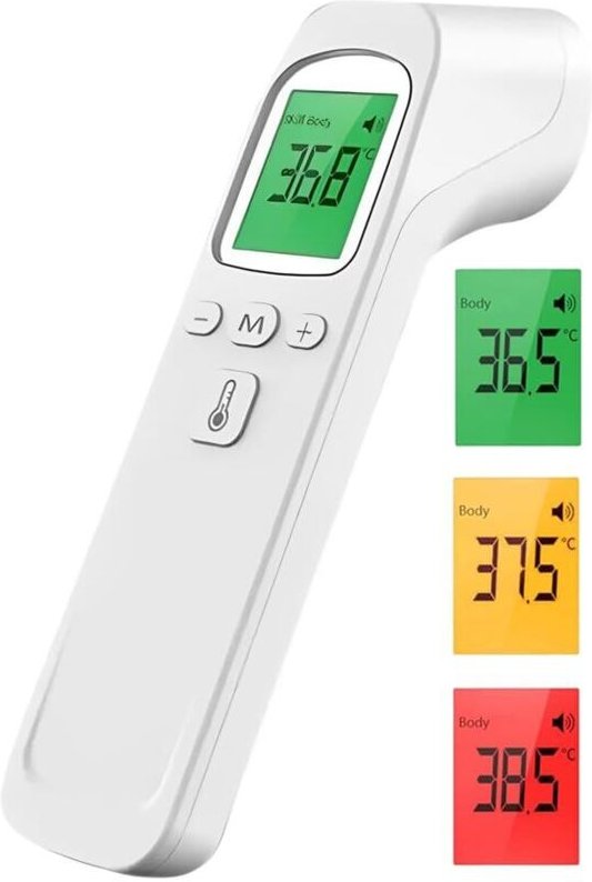 Berührungsloses Stirnthermometer, 1 Sekunde Messzeit, Speicherfunktion, ℃/℉, für Babys und Erwachsene (Batterien nicht e...