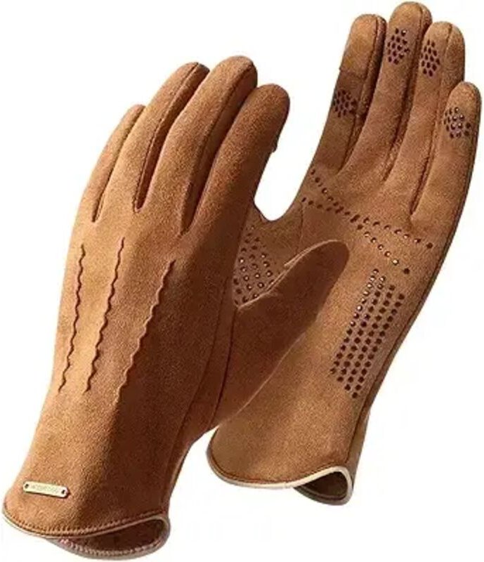 Männer aus Wildlederimitat, handlich, rutschfest, winddicht, thermisch, langlebig, für Fahrräder, universelle Größe