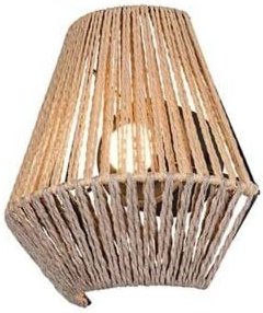 Reality Leuchten - Akku Wandleuchte lira per usb aufladbar, Lampenschirm aus Papiergarn, Höhe 19cm