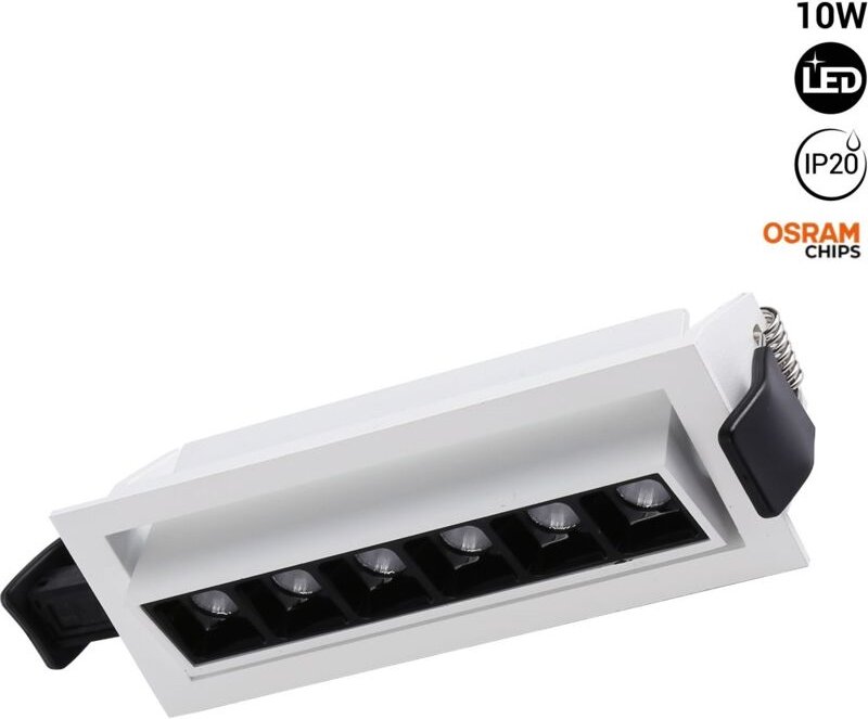 LED-Einbauleuchte 10W - schwenkbar - UGR18 - CRI90 - OSRAM LEDs
