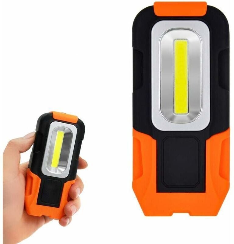 Taschenlampe, tragbare LED-Lampe, 3 W COB-LED, ultrastarke magnetische tragbare Batterie mit Magnetfuß und Haken, 3 AAA-...