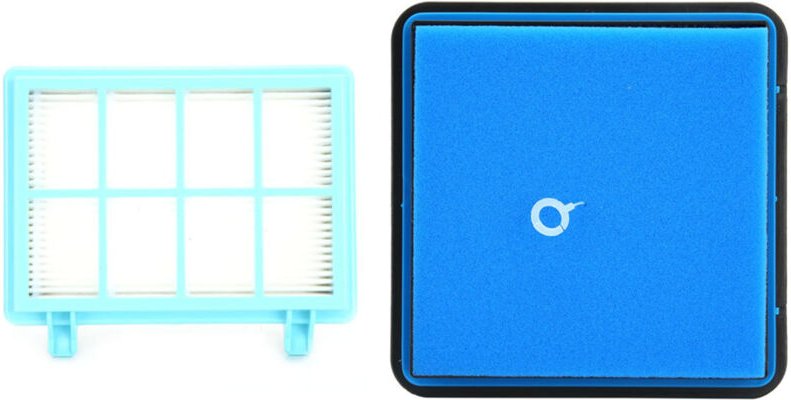 Philips FC9332 FC8010 Staubsaugerfilter – Papier + Schaumstoff, 15,5 x 15,5 cm, 2 Stück