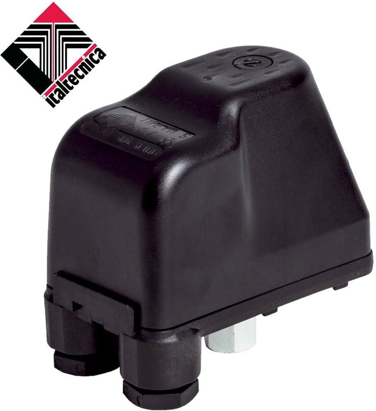 ITALTECINCA PT/5 Druckschalter 1 - 4,8 bar, 1/4 Zoll IG - 500V AC -10/16 A IP 44 - für Druckwasserkessel