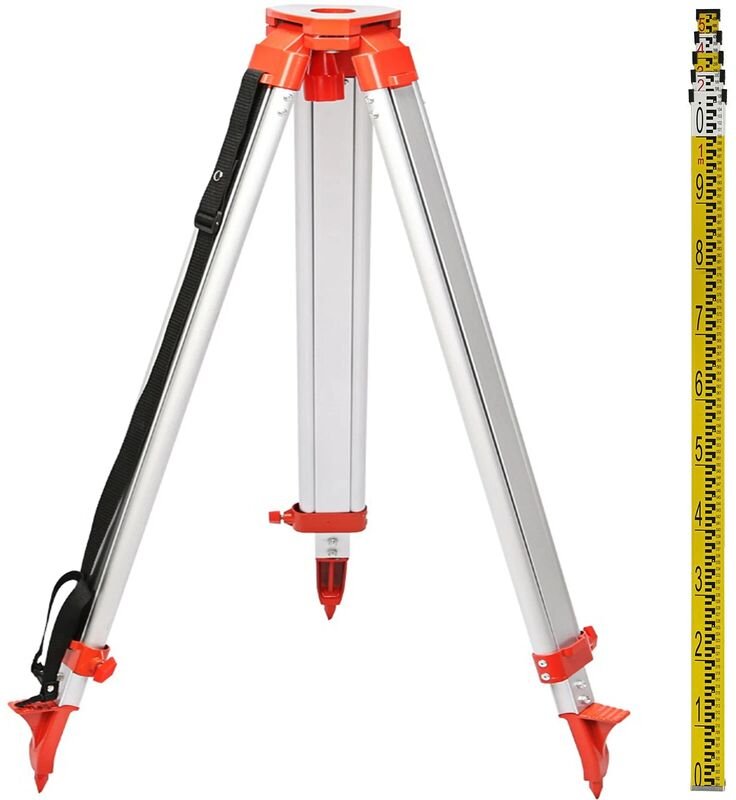 SIHAO Universal Stativ Baustativ für Laser Level 1.04-1.65 m + 5m Messwerk