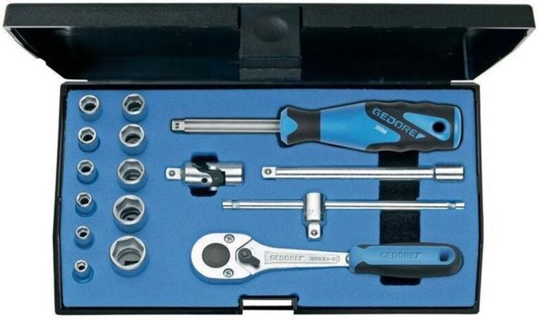 Steckschlüsselsatz 1/4' (6.3 mm) 16teilig 6162220 - Gedore