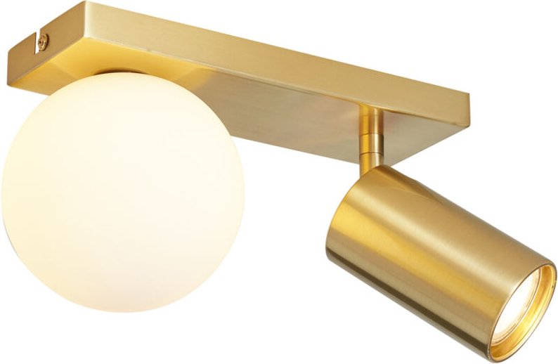 Moderne Deckenleuchte Messing 2-flammig neigbar - Lesly