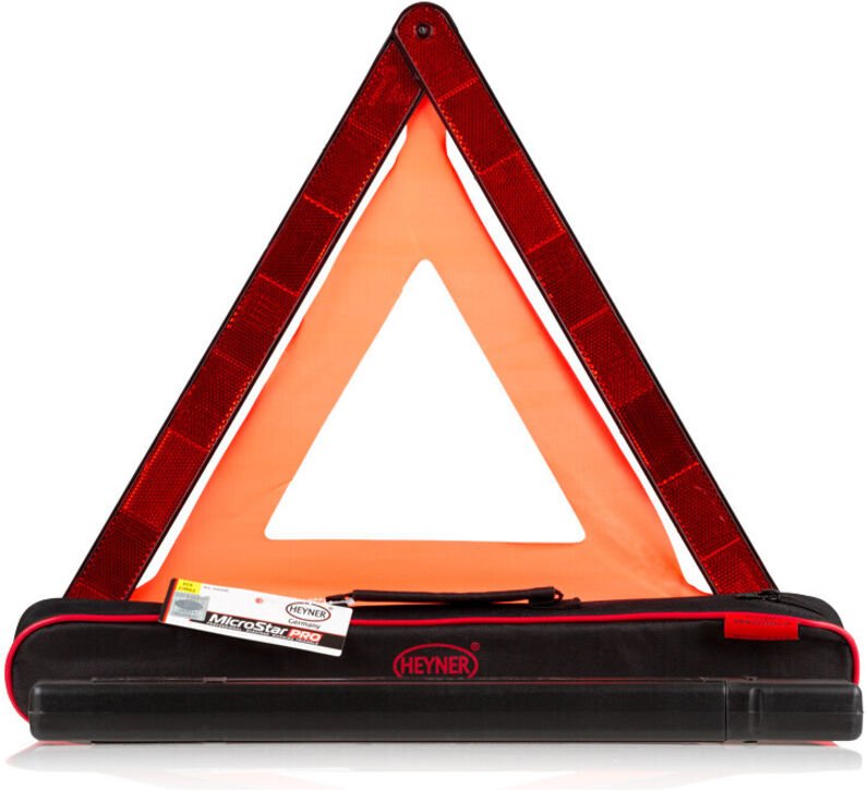 HEYNER® Warndreieck Pannenset mit ECE-Zertifikat für Auto & Kfz Unfall Pannenhilfe zugelassenes Pannendreieck Sicherheit