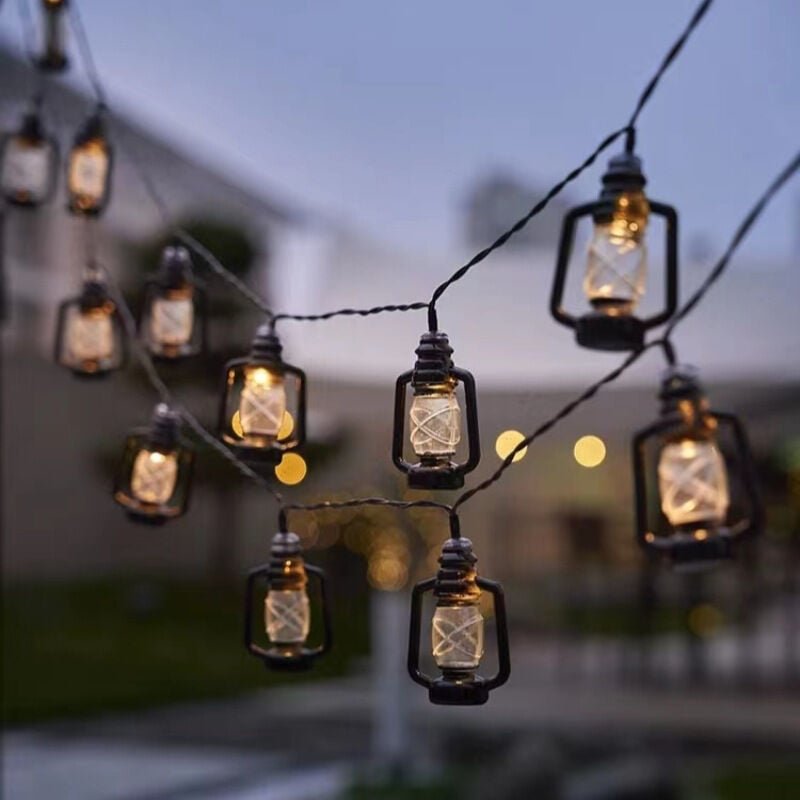 Thumbnail - Retro Petroleumflaschen Lichterkette Innen und Garten Lichterkette Solar led Lichterkette 5m Warmweiß 20 LEDs Deko für M...