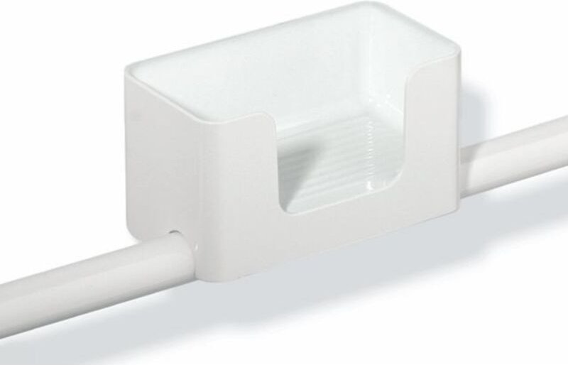 Ablagebox LifeSystem 802 8020320099 aufsteckbar an Stangensystem, reinweiss - Hewi