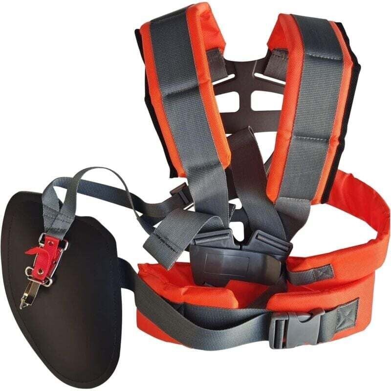 Ulisem Doppel-Schultergurt für Rasenmäher, verstellbarer Gurt für Freischneider, professioneller Schultergurt für Freisc...