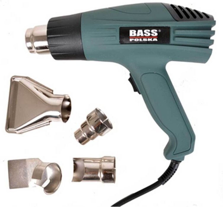 Kunststoff-Heißluftpistole mit Düsen, 2000 W