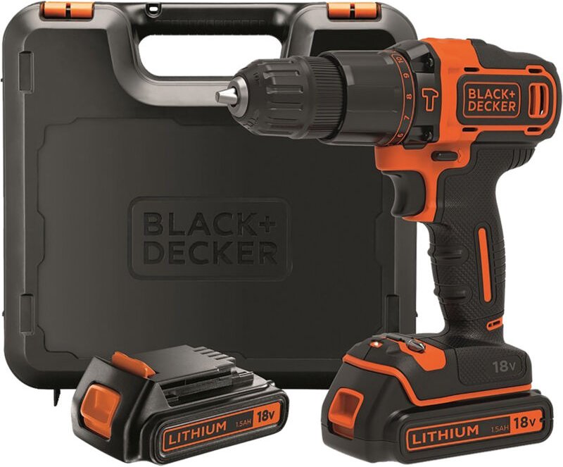Black&decker - black+decker Werkzeug - 18V Akku-Schlagbohrmaschine, 2x 1,5 Ah Akku BDCHD18KB-QW