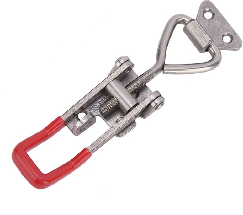 Schnellverschlussklemme Schnellverriegelbarer Edelstahl Verstellbarer Hebelklemmclip 250 kg Klemmkraft