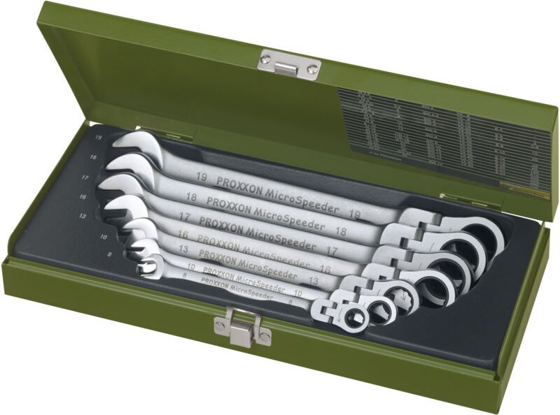 Proxxon - MicroSpeeder-Satz mit Gelenk, 7-tlg., 8 bis 19 mm