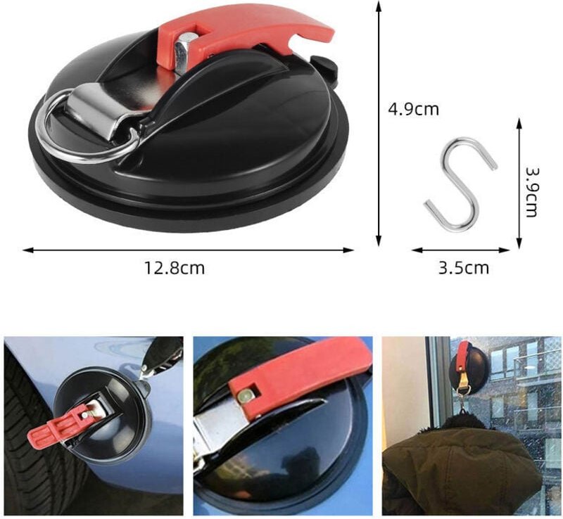 2X Saugnapf für Camping und Haushalt - Extra Starke Saugnäpfe und Saugknöpfe mit 8 S-Haken - Camping Zubehör - Perfekt f...