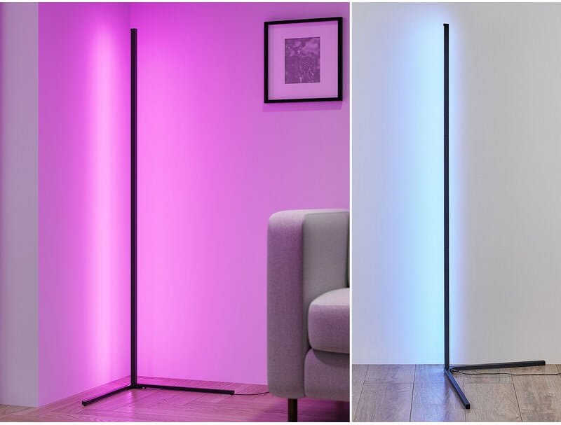 LED Stehleuchte LEVEL mit Fernbedienung, RGB & Sound Control, H: 141cm