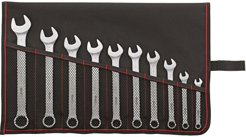 Ringmaulschlüssel-Satz DIN3113A 8-24mm, 10-teilig in Rolltasche - Format