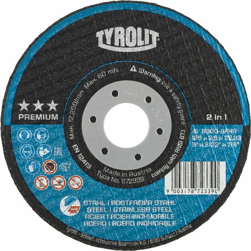 Thumbnail - Tyrolit - Trennscheibe gerade Premium 115 x 2.5 mm 2in1 Form 41