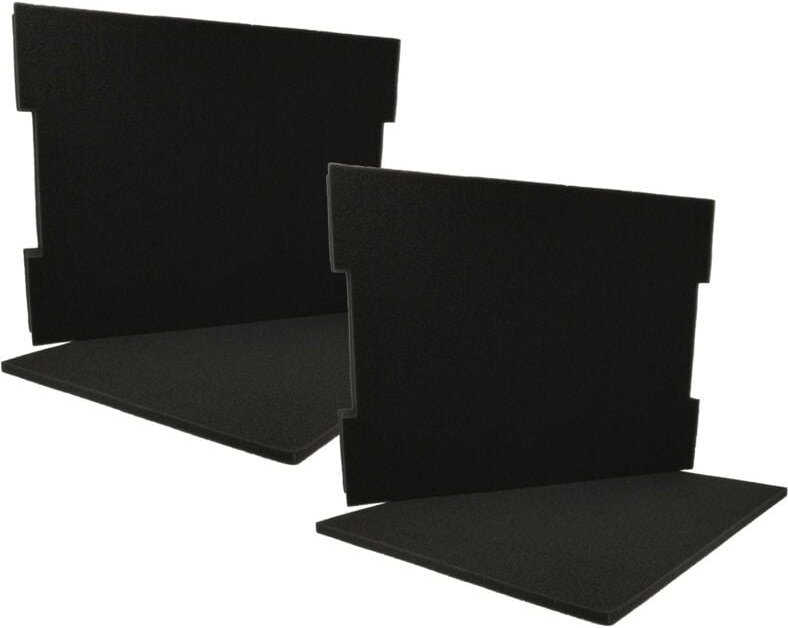 2x Schaumstoffeinlage Ersatz für Bosch 6000003672 für Werkzeugkoffer - vorperforierter Schaumstoff Schwarz - Vhbw