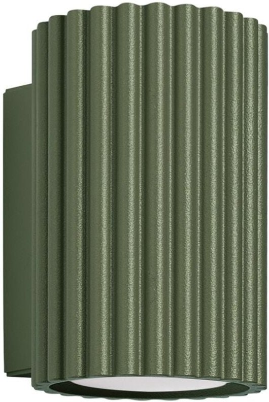 Wandlampe Aluminium 10 cm hoch Olivgrün GU10 Modern