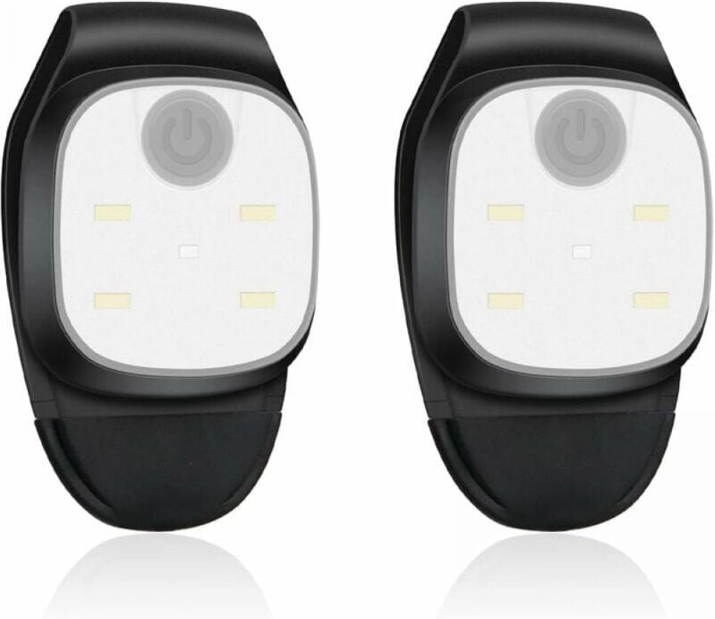 LED-Stirnlampe, Brustlampe, 2 Stück, Lauflampe mit 4 Beleuchtungsmodi, Sicherheitslampe mit Clip für Outdoor-Sport, Lauf...