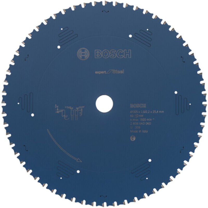 Kreissägeblatt Expert for Steel, 305 x 25,4 x 2,6 mm, 60 - Bosch