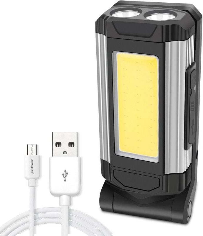 COB-Arbeitsleuchte LED-Arbeitsleuchte mit USB-Magnet-Arbeitsleuchte, grau - Ahlsen