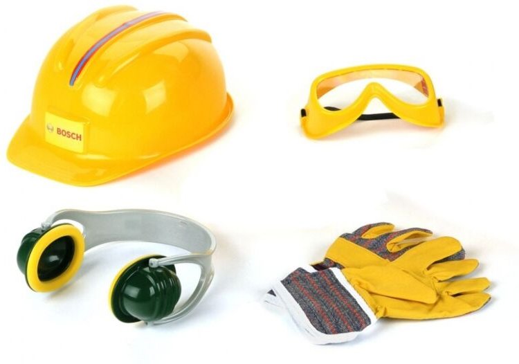 Thumbnail - Bosch Zubehör Set 4-teilig mit Helm, Handschuhe, Schutzbrille und Gehörschutz - Klein