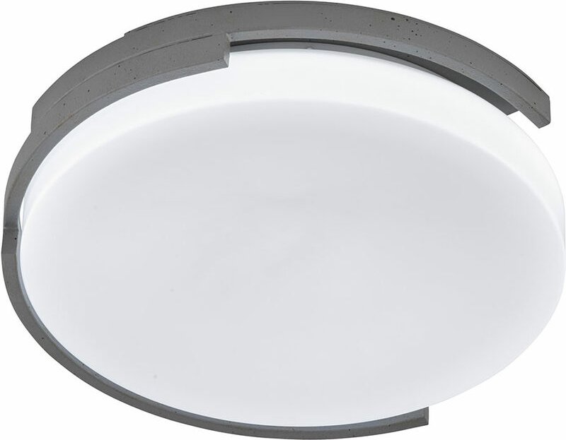 Etc-shop - led Deckenleuchte Metall Weiß Grau Schlafzimmerlampe Deckenlampe Kunststoff 37 cm, rund, 1x 18W 1800lm 3000K,...