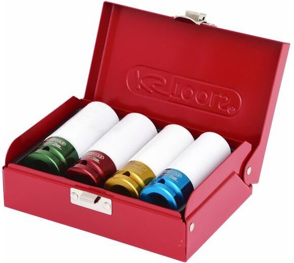 KS Tools 515.1006 1/2'' Alu-Felgen Kraft-Stecknuss-Satz, 4-tlg.