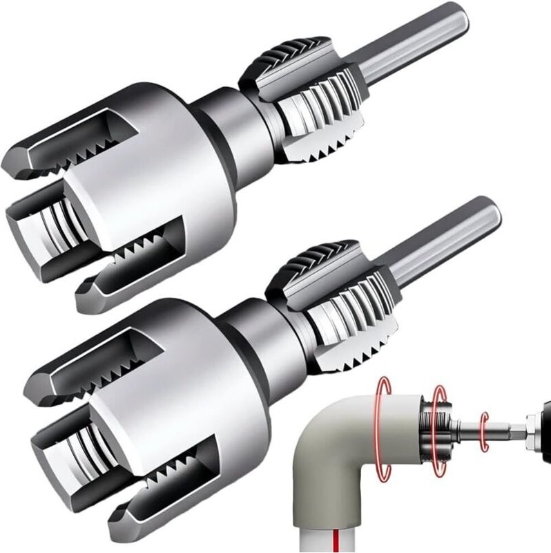 Gewindeschneidwerkzeug für Rohre, Innen- und Außengewindeschneidwerkzeug, Gewindeschneidset für PVC-Wasserrohre, Gewinde...