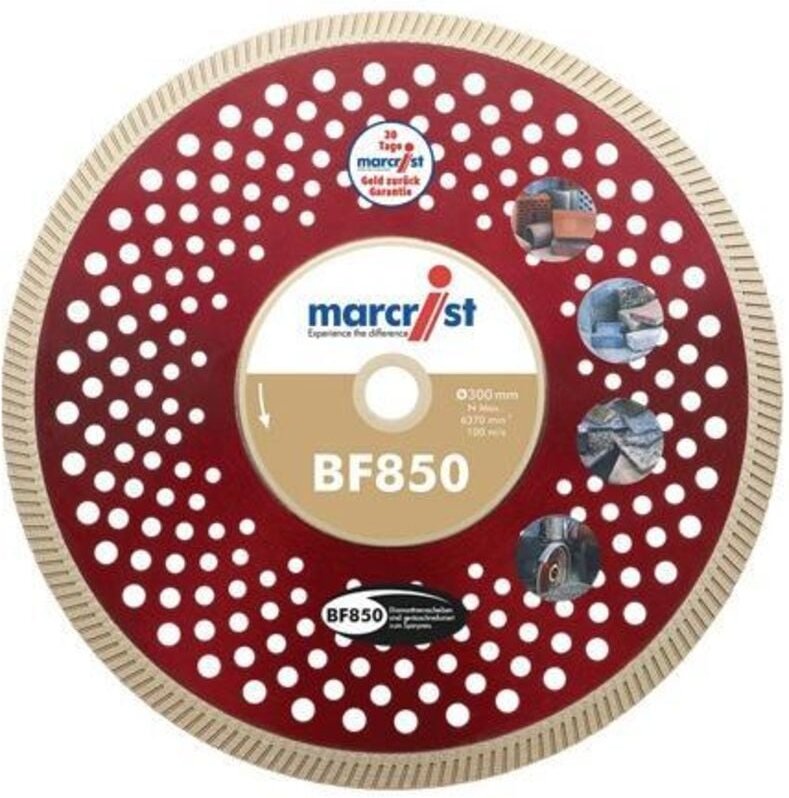 Marcrist - Diamanttrennscheibe BF850 ø 125 mm Bohrung 22,23 mm Segmenthöhe 7 mm Segmentstärke 1,5 mm