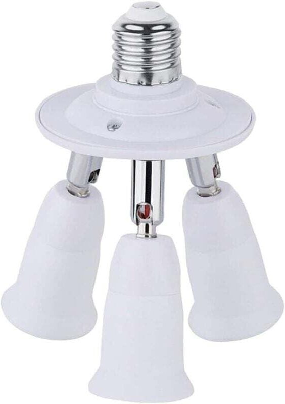3-in-1 E27 Studio-Adapter, Dreifach-Schraubfassung für LED-Lampen, Dreifach-Deckenleuchtenfassung, 360° verstellbar, Meh...