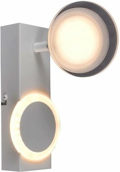 Lampe, Meriza led Wandspot weiß, 1x led integriert, 10W led integriert, (1200lm, 3000K), Kopf schwenkbar - Brilliant