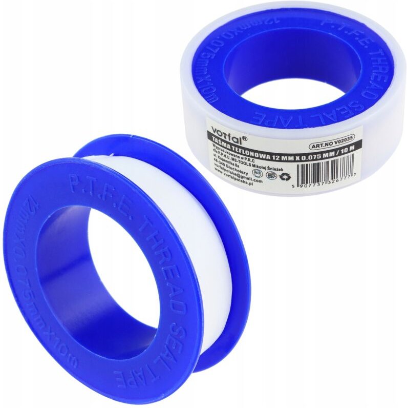 Teflon-Dichtungsband 12 mm x 0,75 mm / 10 m