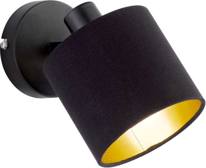 Wand Leuchte dimmbar schwarz gold Fernbedienung Lampe Spot beweglich im Set inkl. rgb led Leuchtmittel