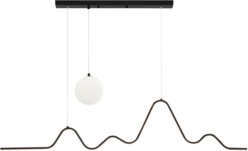 Led-Hängelampe Toolight Lhj033-Cp 25 Black, Bruhed Gold