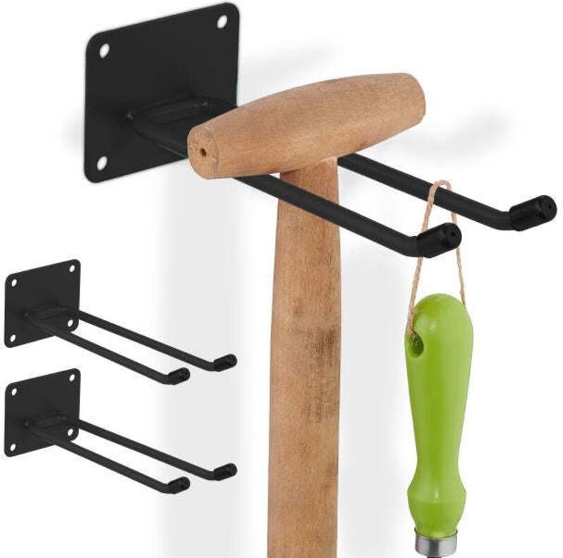 Halter fur weie ware aus schwarzem stahl - 3 stk 8831013