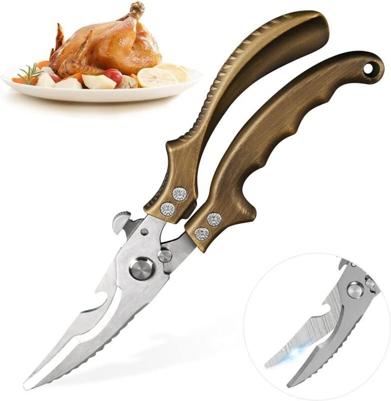 Multifunktionale Küchenschere, Geflügelschere aus Edelstahl, scharfe professionelle Geflügelschere aus Edelstahl, Küchen...