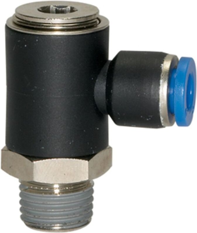 Riegler - L-Steckverschraubung »Blaue Serie«, drehbar, r 1/8 a., L=22,5mm