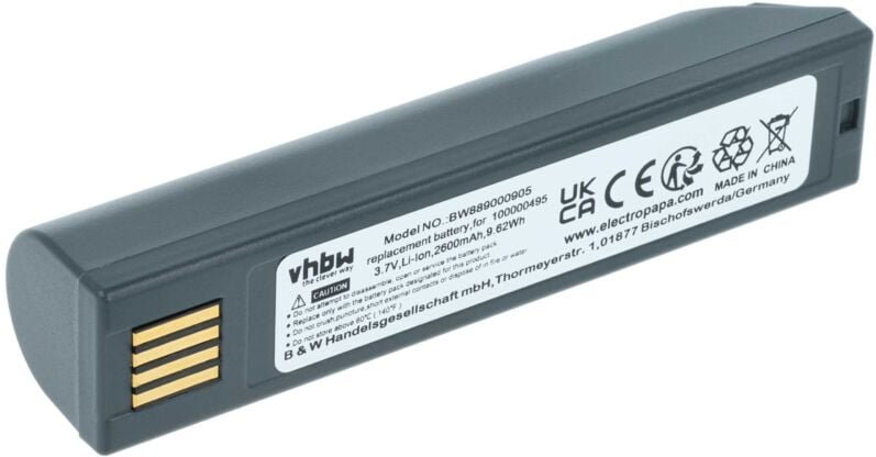 Vhbw - Akku kompatibel mit Honeywell 4620, 4820, 4820i, 5620, 8675i, Granit 1911i, 6320 Barcodescanner pos (2600 mAh, 3,...