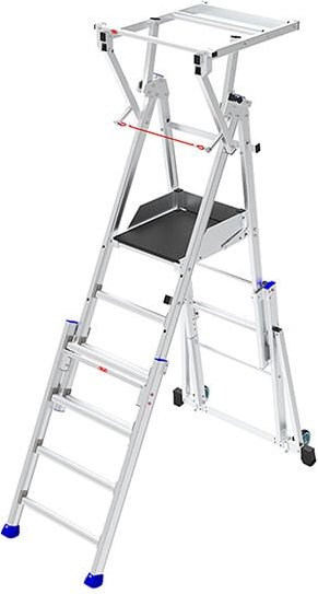 Thumbnail - Matisère - Stehleiter für Treppen de 3 bis 4 Stufen - Maximale Arbeitshöhe 2.96m - PIRC100