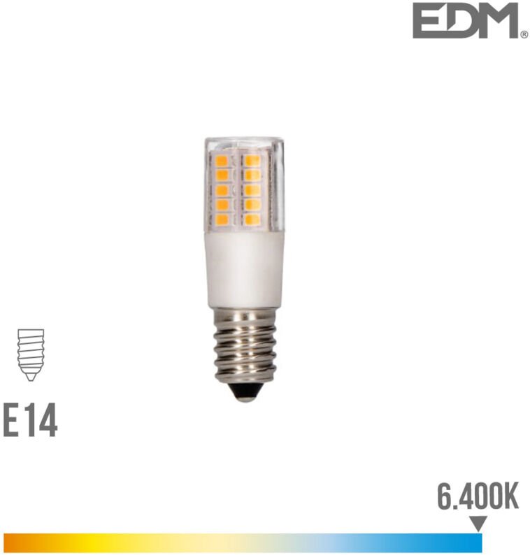 EDM - Röhrenförmige LED-Glühbirne E14 5,5 w 700 lm 6400 k Kaltlicht Ø1,8 x 5,7 cm