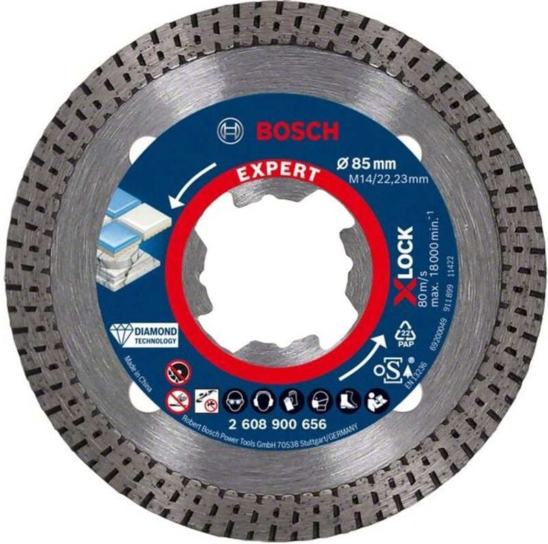 Bosch - Professional Expert HardCeramic x-lock Diamanttrennscheiben, 85 x 22,23 x 1,6 x 7 mm (2608900656)