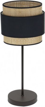 Fabrilamp - Tischleuchte schwarz/natur Modell Kandy 1xE