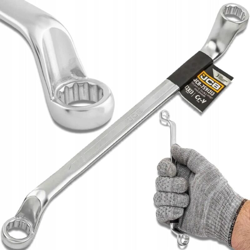 JCB Schraubenschlüssel gebogen 75 Grad 12x13 mm 500 mm