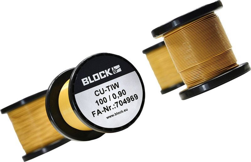 Thumbnail - Block - Kupferlackdraht Außen-Durchmesser (inkl. Isolierlack)=0.50 mm 45.3 m 0.10 kg