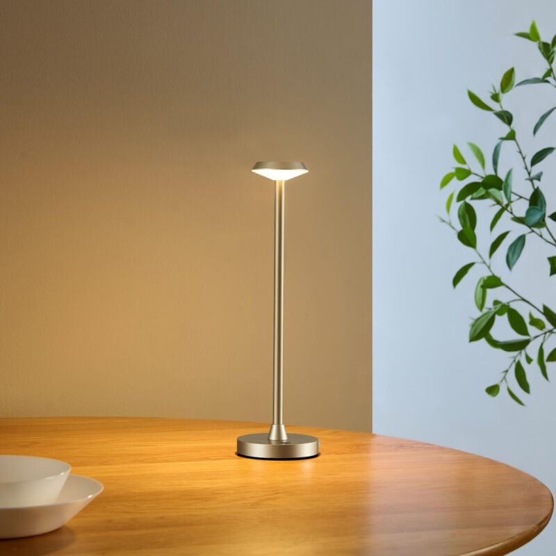 Goldene Touch-Tischlampe LED dimmbar minimalistisches Design IP44 - Rico