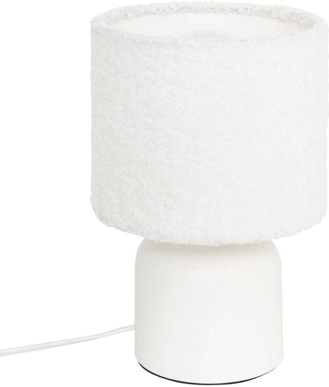 Atmosphera - Tischlampe Bona Bouclette Weiß H22cm créateur d'intérieur