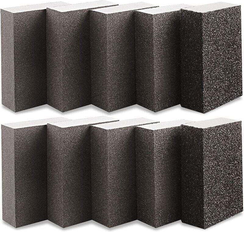 Schleifschwamm und Schleifblock Schleifschwamm 10 Stück 600-800er Körnung Schleifblöcke 70 x 100 x 25 Mm Nass- und Trock...